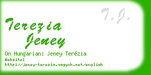 terezia jeney business card
