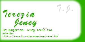 terezia jeney business card